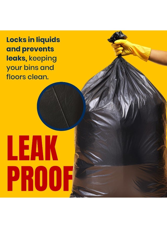 Silver Pot أكياس قمامة سيلفر بوت سعة 60 جالون، عبوة من 20 كيس قمامة كبير جداً، 90 سم × 110 سم، أكياس نفايات قوية جداً ومقاومة للتسرب للاستخدام المنزلي والمكتبي والخارجي - Image 2